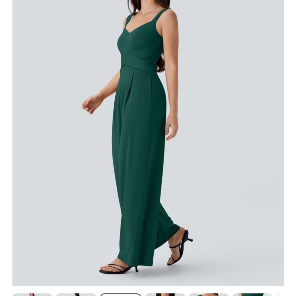 HALARA Forest Green Wide-Leg Jumpsuit - Picture 3 of 6
